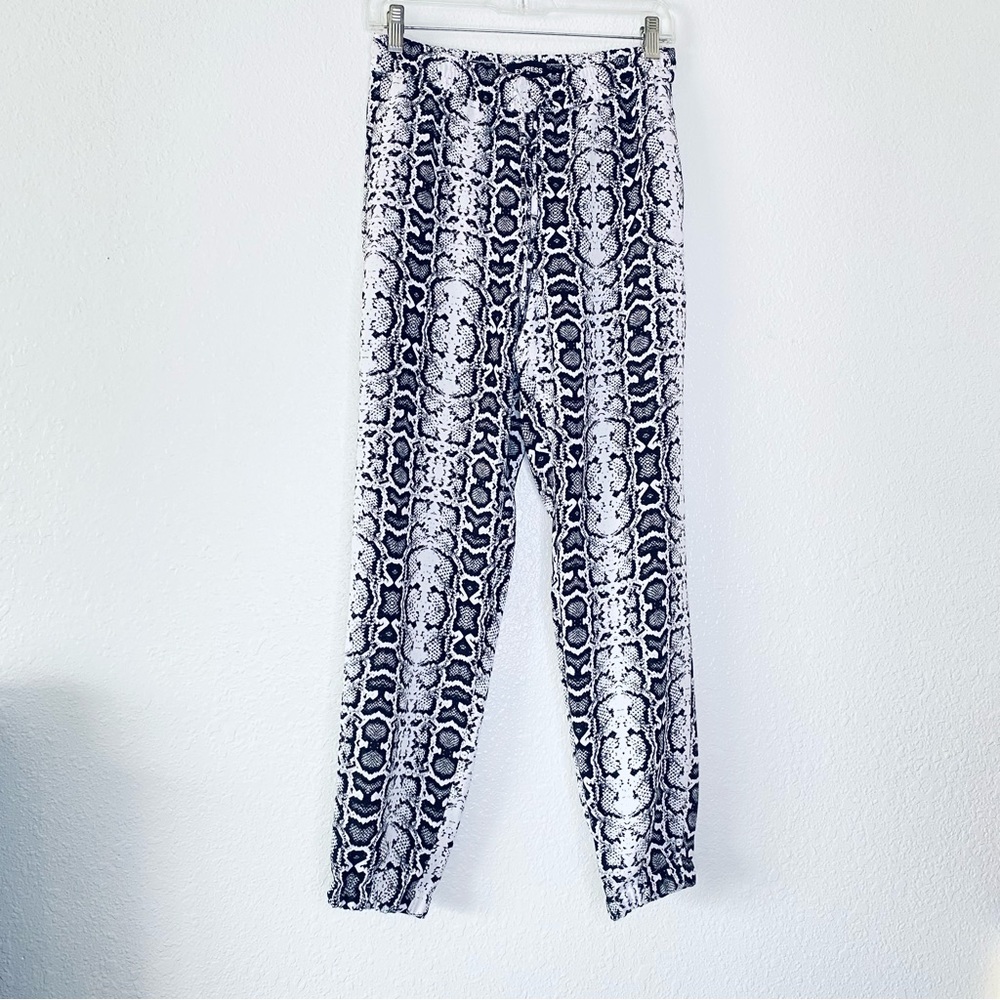 🍓 Express Ankle High Rise Snake Animal Print Drawstring Career Jogger Pants XS
